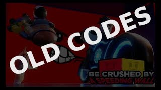 All Codes For Be Crushed By A Speeding Wall