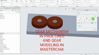 Gear mechanism and modeling in creo5 mastercam2017