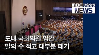 [뉴스리포트] R총선]법안①)도내 의원 법안 발의 적고 대부분 폐기 200218