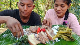 Naga couple eating tender pork | one of my favourite dishes | couple mukbang | @moakhahkonyk