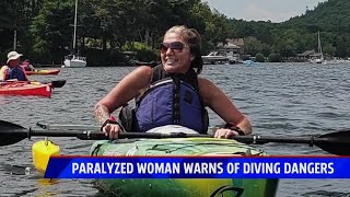 Paralyzed woman warns of diving dangers