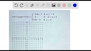 0.5 - 7 if €   2 -3 if -2  €  2 0.5. - 4 if t  2 Sketch a graph of f(c) Clear All Draw: Note: …