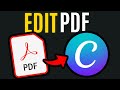 How to EDIT PDF in CANVA