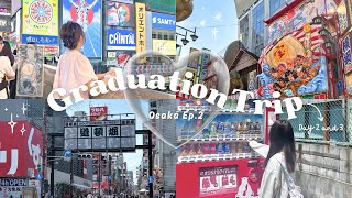 Japan graduation trip🇯🇵 ep.2 和服初體驗👘瘋狂扭蛋💗京都 美國村 通天閣 心齋橋