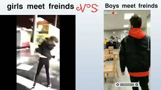 Girl Meet😍 vs Boys meet 😎#memes #memesdaily