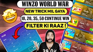 Winzo World War New Trick | Winzo World War 10 20 35 50 Continue Win | Winzo Tips | Winzo Ka Gyan