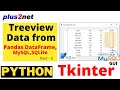 Tkinter Treeview displaying data from different source like Pandas DataFrame MySQL & SQLite table