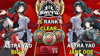 Astra Yao x Jane Doe \u0026 Billy! | Shiyu Defense Critical 5-6-7 S Rank S13 | Zenless Zone Zero ZZZ 1.5