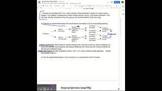 AP Statistics - Experiments Practice FRQs
