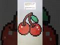 Cherry #fruit #cherry #pixeldrawing #minecraft #craft #paper ,#art #shorts |kreasi ayna