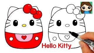 How to Draw Hello Kitty Easy | Squishmallows