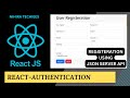 React authentication using JSON Server REST API | Registration screen |React JS Full Course