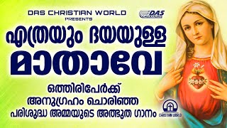 അനേകർക്ക് അത്ഭുതം ചൊരിയുന്ന പരിശുദ്ധ അമ്മയോട് ഈ ഗാനങ്ങൾ കേട്ട് പ്രാർത്ഥിച്ച് അനുഗ്രഹം നേടാം!!