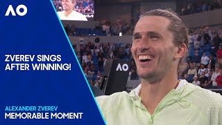 Alexander Zverev Sings Happy Birthday to his Dad! | Australian Open 2024
