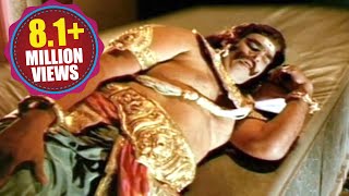 Sampoorna Ramayanam Scenes - Kumbhakarna In A Deep Sleep Mode - Shobhan Babu