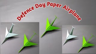 6 September Defence Day School Project | Defence Day Idea | Origami Paper Jet | Sadia's Craft World
