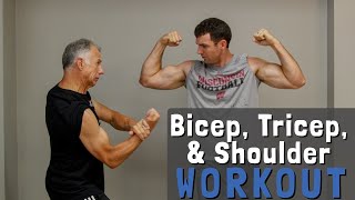 7 Minute Real Time Bicep, Tricep, and Shoulder Ex Workout: Super Sets