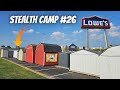 Lowe's Storage Shed Stealth Camping #26