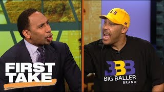 LaVar Ball and Stephen A. argue over BBB pricing and LeBron joining Lakers | First Take | ESPN