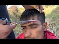 asmr youngest barber 💈 in the world haircut tribal young boy 👦