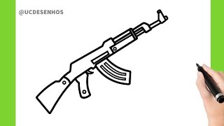 Como desenhar a arma AK 47