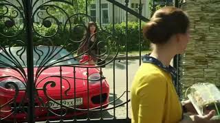 Maria Liman and a red car