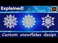 How to design custom snowflakes and brushes in Illustrator cc | tutorial #custombrushes#illustrator