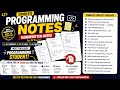Complete Programming Handwritten Notes PDF 📚 | C, C++, Java, Python, DSA, DBMS, SQL, HTML |