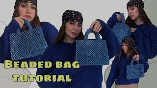 آموزش کیف مرواریدی beaded bag tutorial