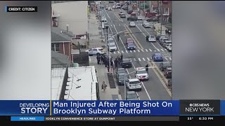 NYPD searching for suspect following subway station platform shooting in Brooklyn