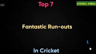 Top 7 fantastic run-out in cricket ever !! ft. jadeja , warner, shadad...