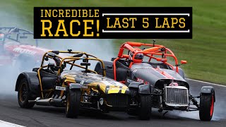 Incredible Race with Dramatic Conclusion - Final 5 Minutes Caterham 310R Knockhill (with commentary)