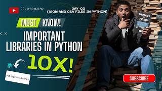 Python JSON Tutorial + CSV File Handling in Python | Python Libraries Day 02