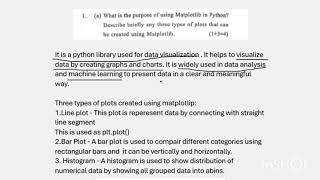 Data Analysis and visualization using Python Question 1 Part A