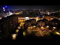 novi beograd blok 30 iz vazduha noću 4k