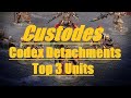 Custodes Top 3 Units for each Detachment Warhammer 40k Custodes Codex