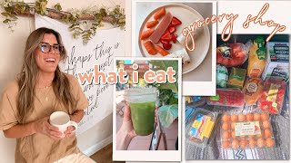 WHAT I EAT! at-home workout + weekly grocery shop + kitchen reno plans!!