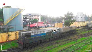 Class M2 Diesel Locomotive is doing shunting duties in Batticaloa Railway Station in Sri Lanka.