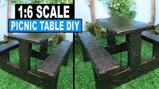 How to Make Doll Picnic Tables for One Sixth Scale