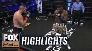 Luis "King Kong’” Ortiz drops Alexander Flores with body shot in seconds | HIGHLIGHTS | PBC ON FOX