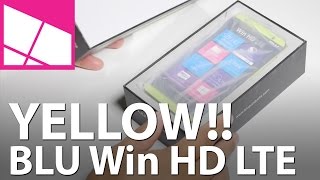 BLU Win HD LTE (Yellow) unboxing