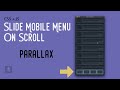Animated Mobile Menu with CSS and Javascript- Parallax effect
