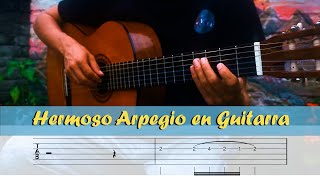 Hermoso arpegio en Guitarra + TAB