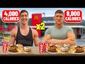 I ate DOUBLE my brother's bulking diet *8,000 CALORIES*