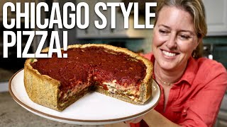 Plant-Based Chicago Style Deep Dish Pizza 🍕 My Best Recipe Yet!