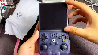 R36Max Handheld Game Console Unboxing and First impressions Review and Test Gameplay