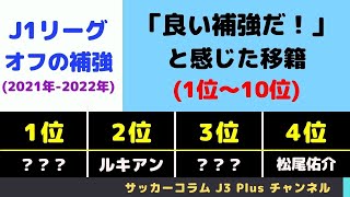 【#5 ：J1編】  「これは良い補強だ！！！！」と感じた今オフの補強 (1位-10位)