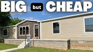 It's BIG but it's CHEAP! New double wide mobile home tour!