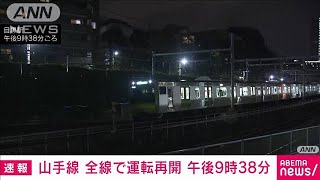 山手線全線で運転再開　変電所トラブルから約4時間(2021年6月20日)