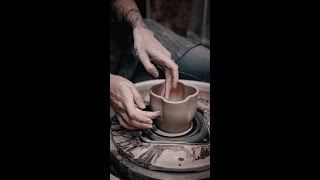 Throwing a Mug on the Pottery Wheel #Shorts